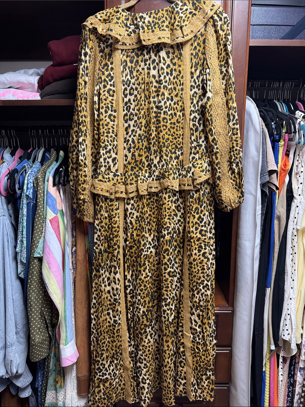 SPELL NWT - Samantha Lace Gown Vintage Leopard - Size S - Picture 7 of 10